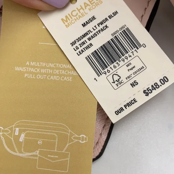 MICHAEL KORS 
Maisie Large Pebbled Leather 2-in-1 Waistpack Fannypack Crossbody - Picture 16 of 16